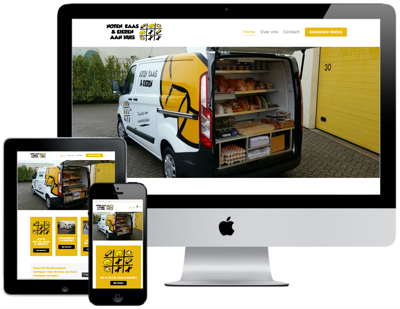 Responsive webdesign Noten, Kaas & Eieren Bakker Tholen