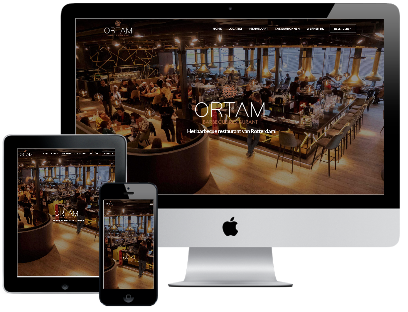 Responsive webdesign voor Ortam BBQ Restaurant Rotterdam