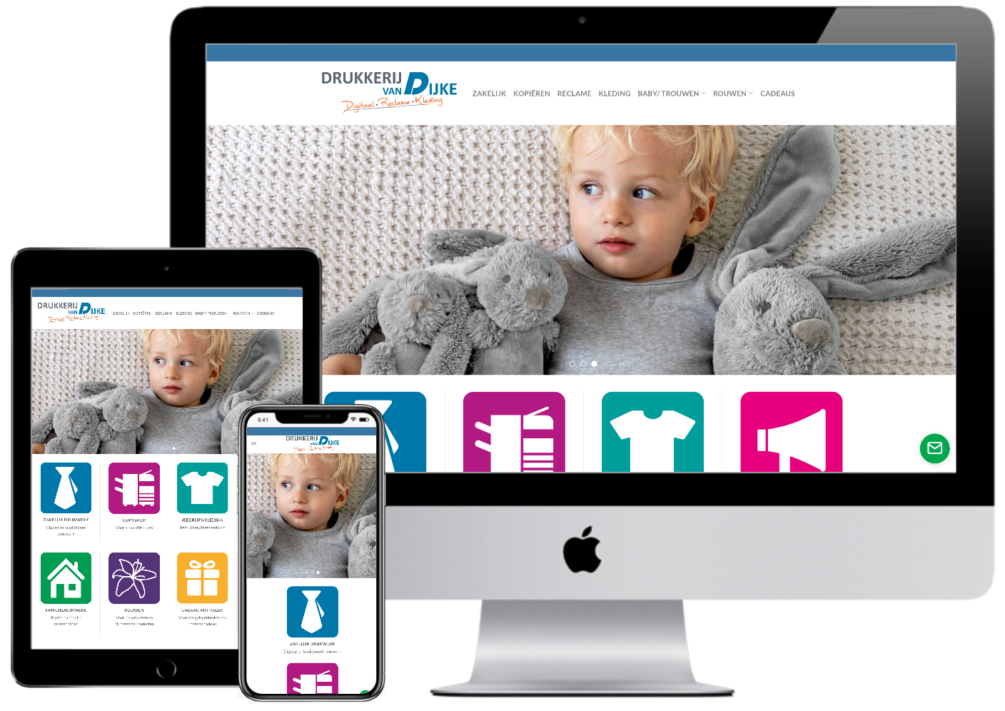 Responsive website Drukkerij van Dijke Steenbergen