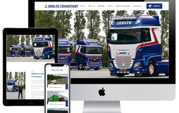 Responsive webdesign Zeelte Transport